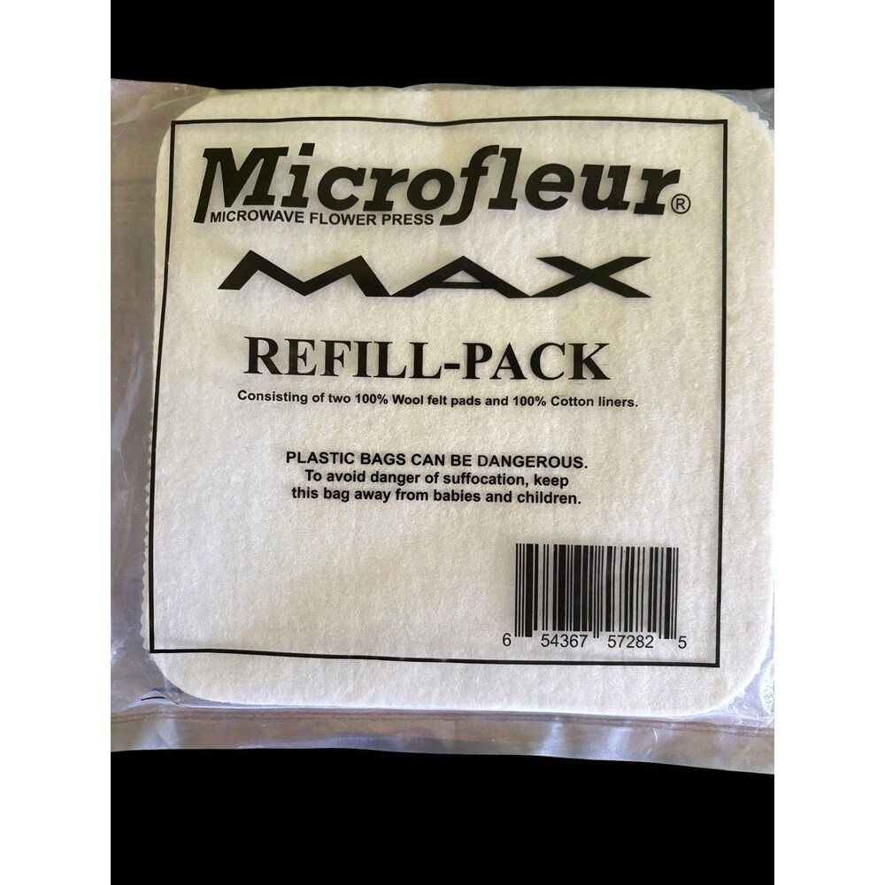 Microfleur MAX Refill Pack 9 Inch Microwave Flower Press Pads Replacement New